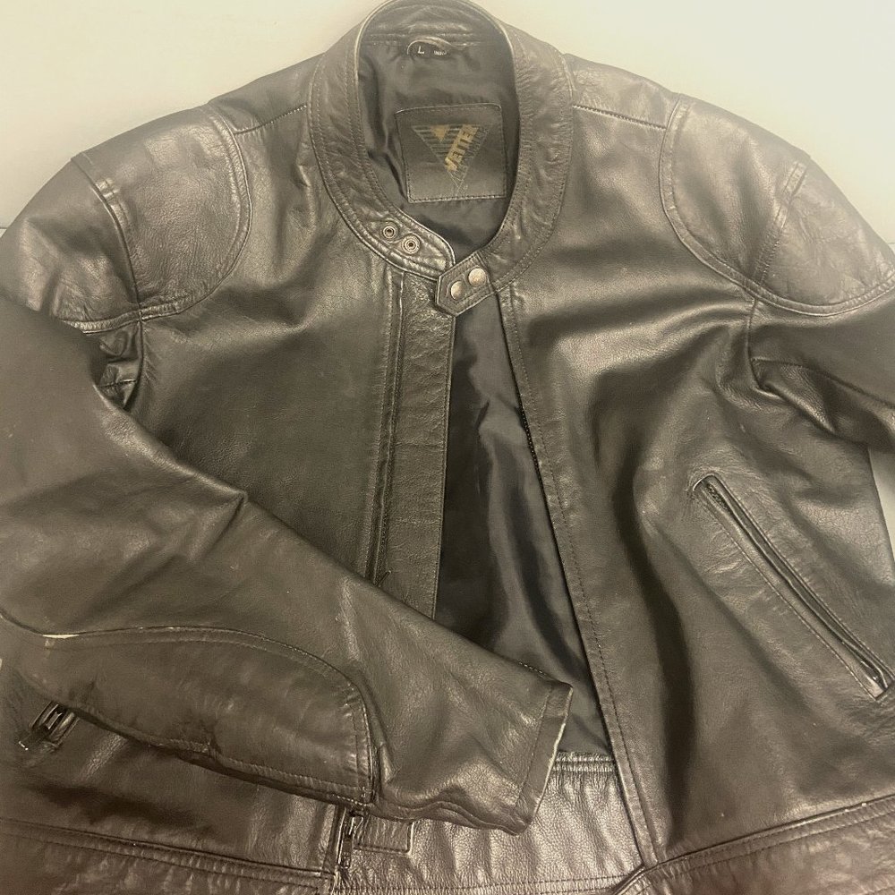 Vintage Vetter Black Leather Moto Jacket Men's L